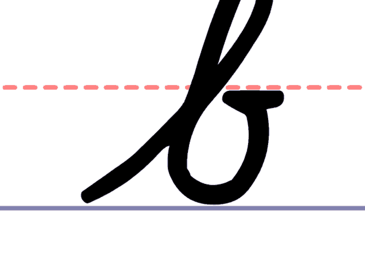 How to Write a Cursive Lowercase b