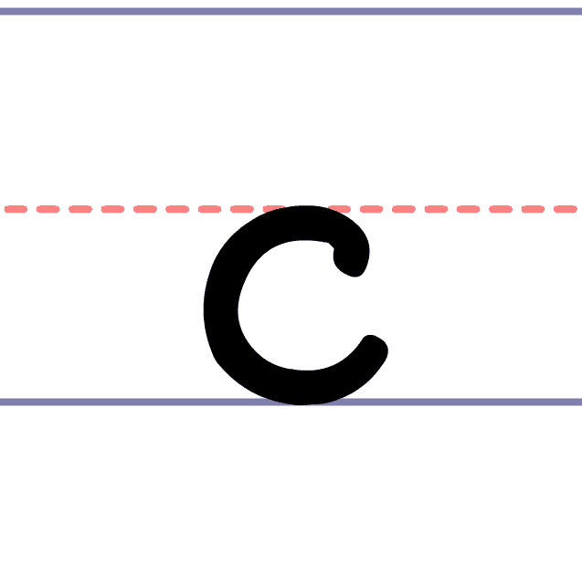 How to write a lowercase c