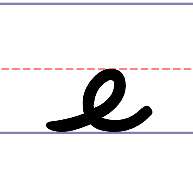 How to Write a Cursive Lowercase e