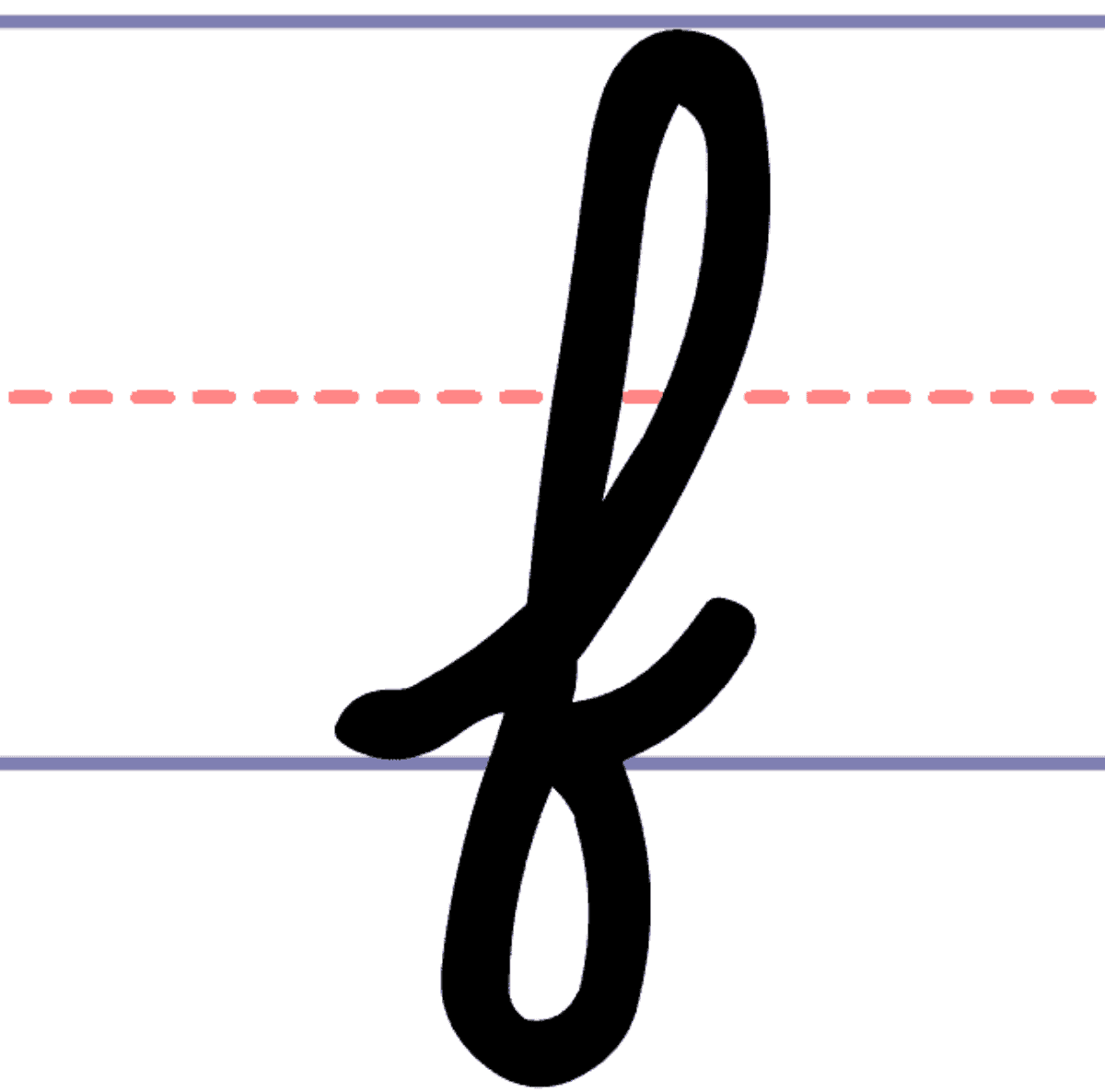 How to Write a Cursive Lowercase f