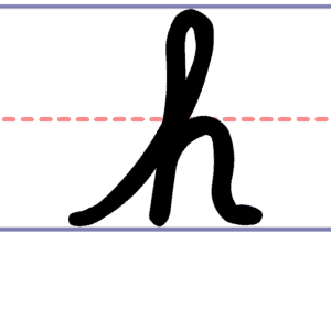 How to Write a Cursive Lowercase h