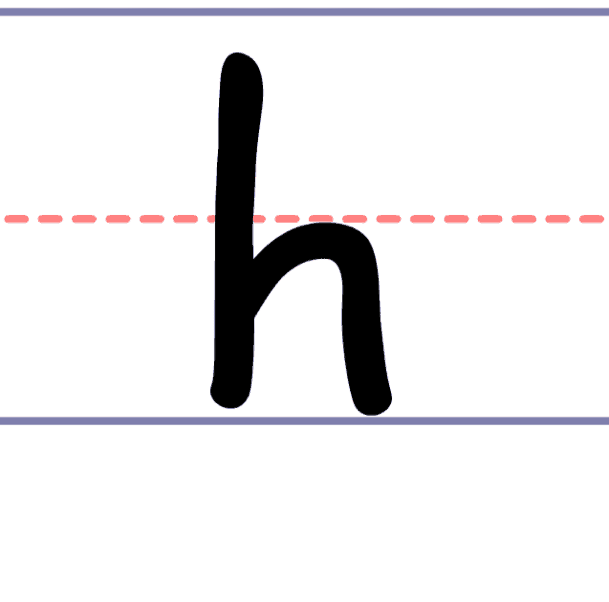 cursive lowercase h