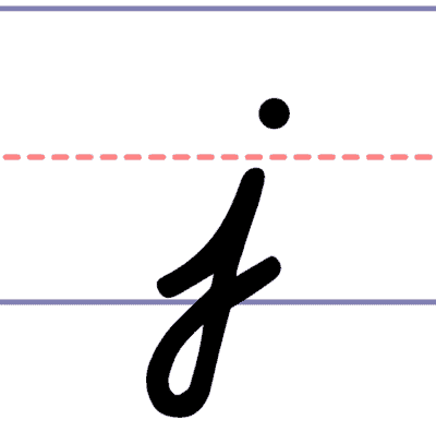 How to Write a Cursive Lowercase j