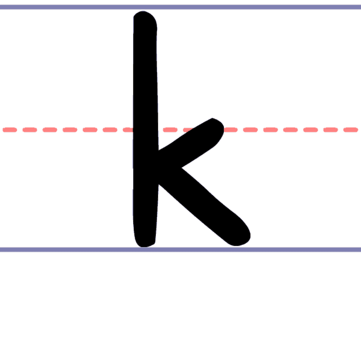 How to Write a Lowercase k