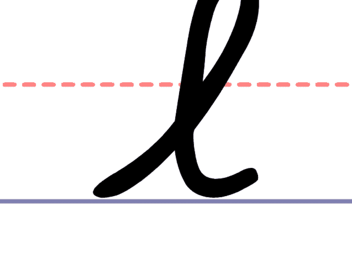 How to Write a Cursive Lowercase l