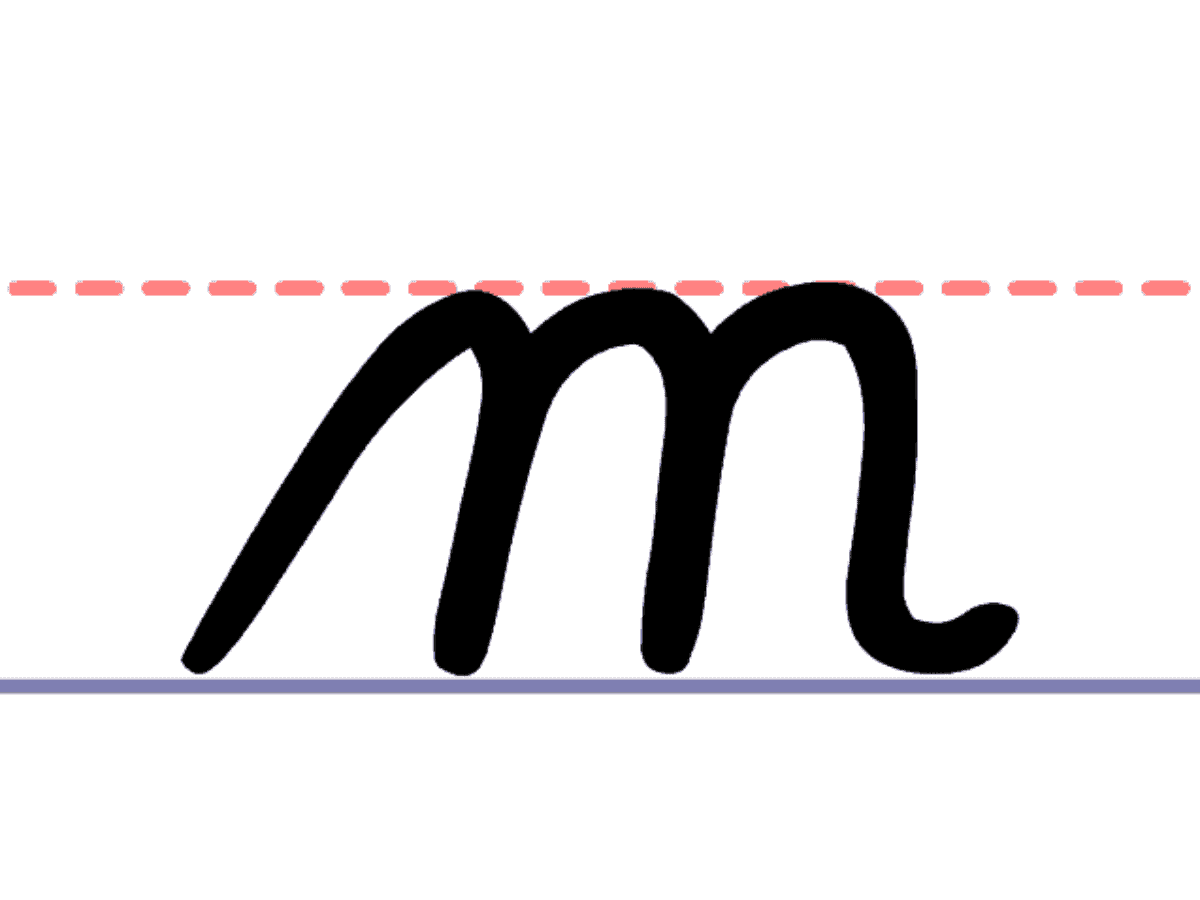 How to Write a Cursive Lowercase m