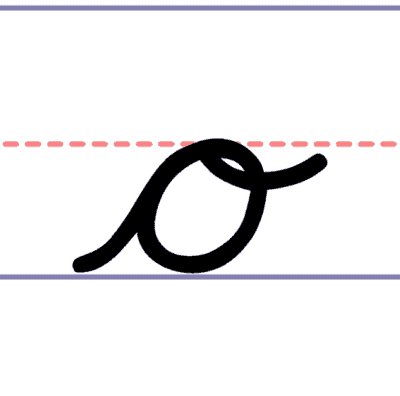 How to Write a Cursive Lowercase o