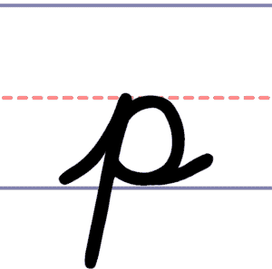 How to Write a Cursive Lowercase p