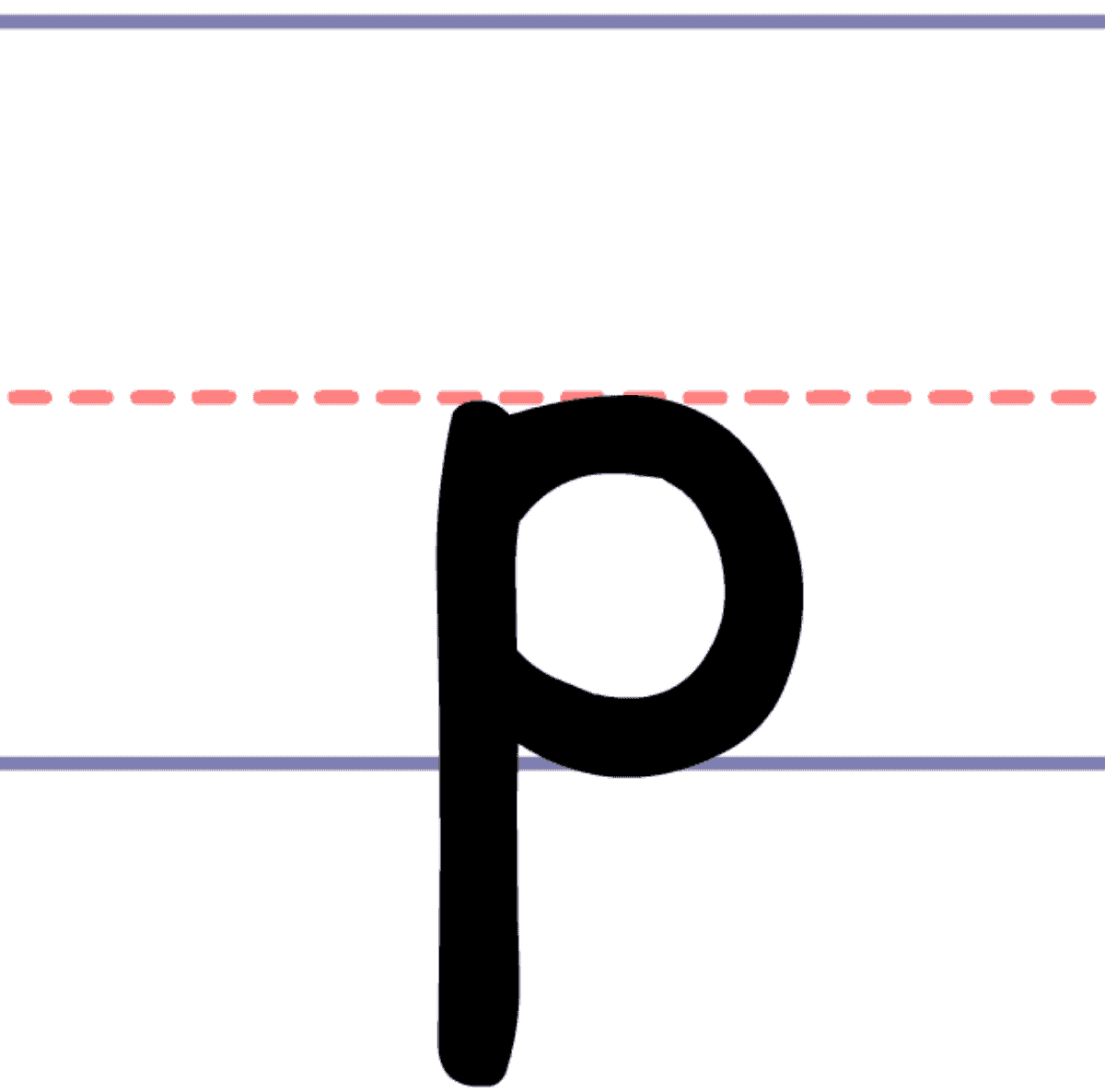 Cursive p lowercase