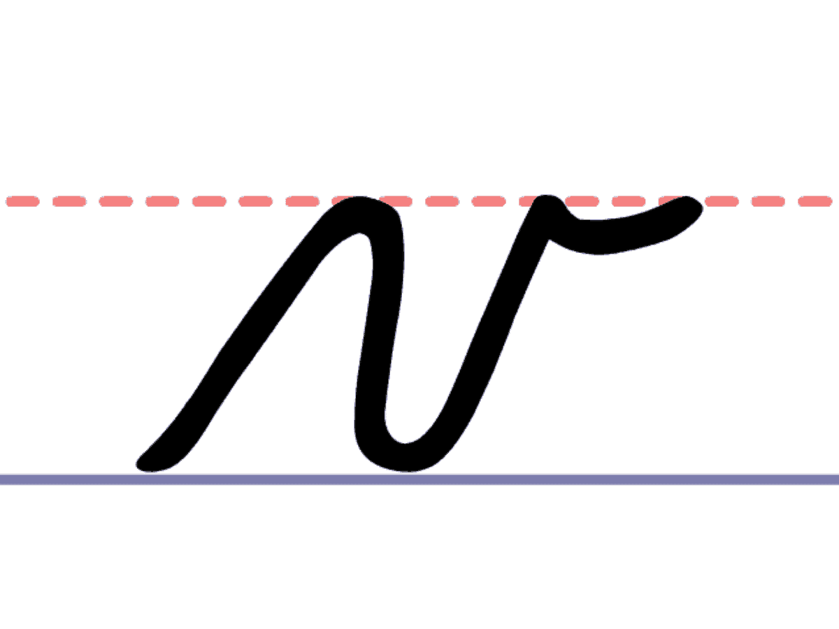 How to Write a Cursive Lowercase v