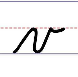 How to Write a Cursive Lowercase v