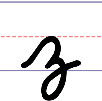 how to write a lowercase z in cursive