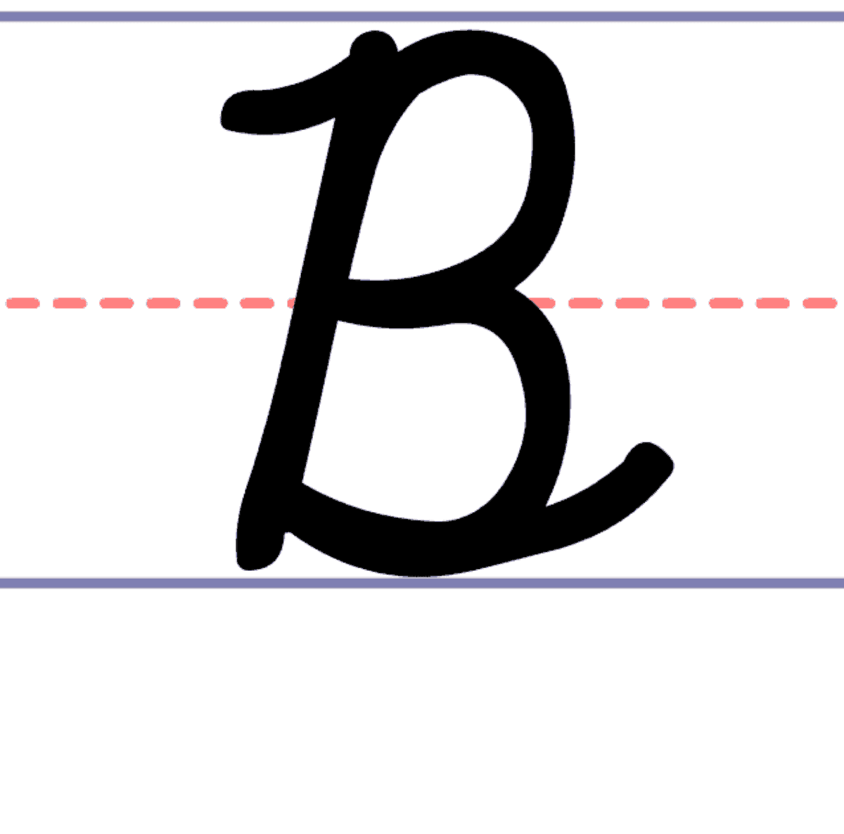 How to Write a Cursive Uppercase B