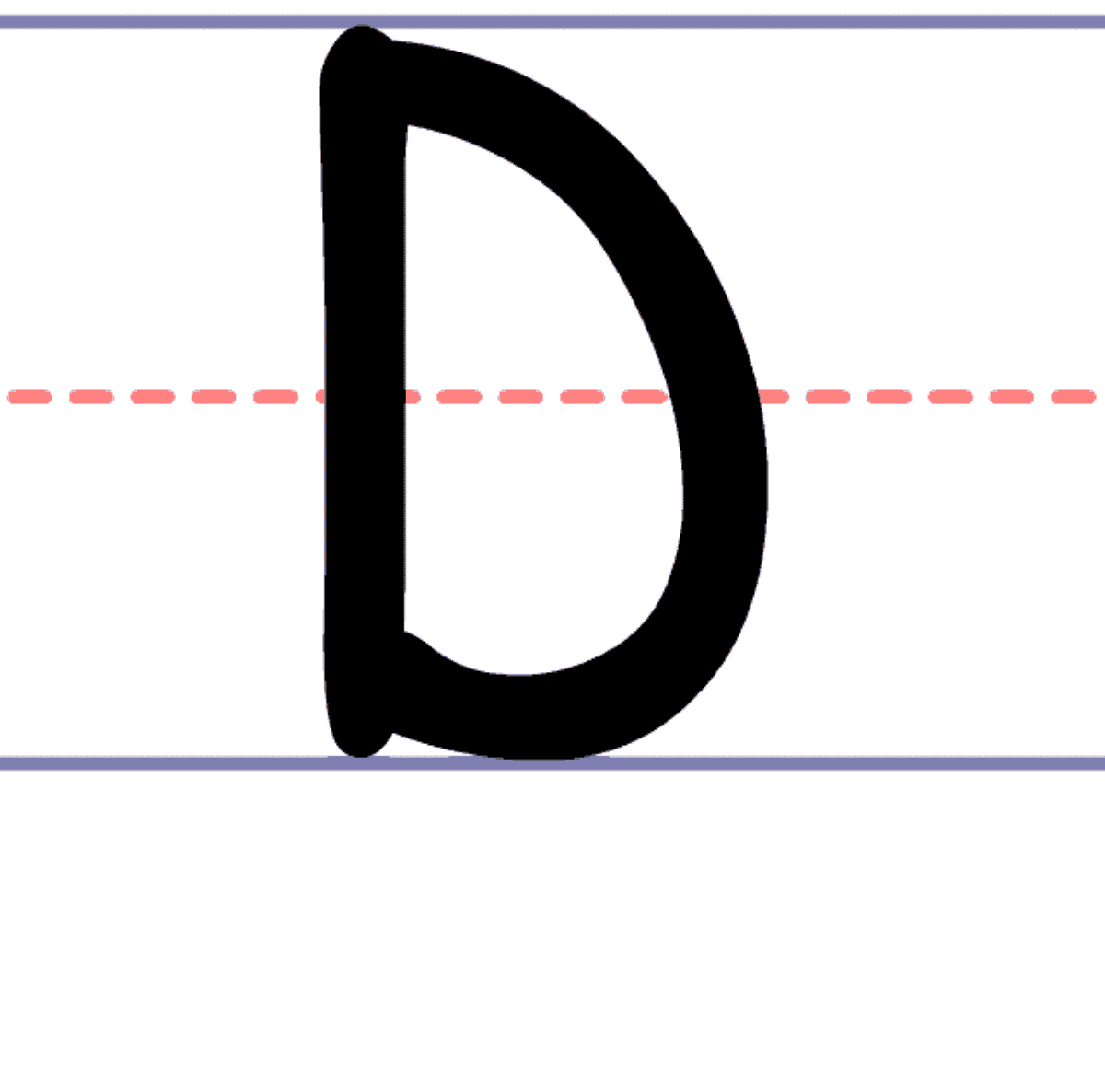 How to Write an Uppercase D