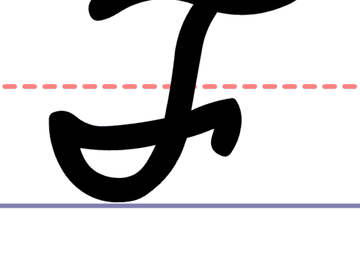 How to Write a Cursive Uppercase F