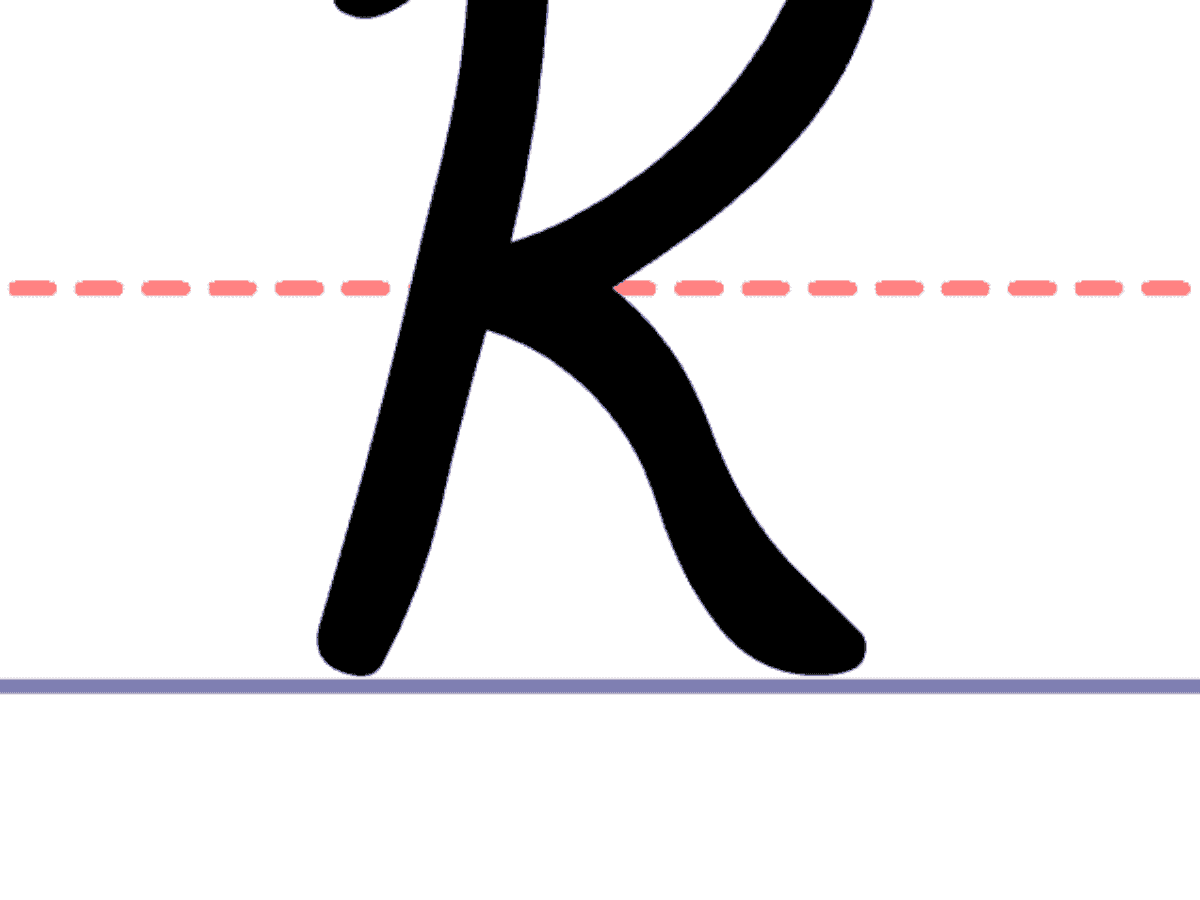 How to Write a Cursive Uppercase K