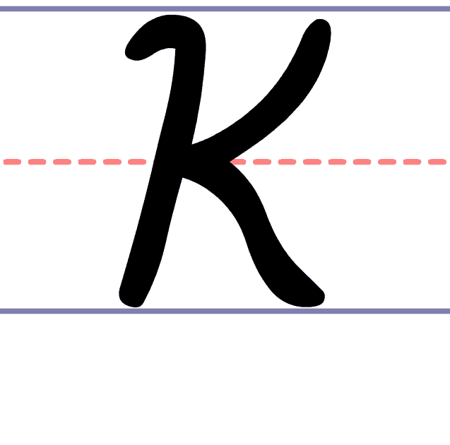 Cursive Letter K Designs