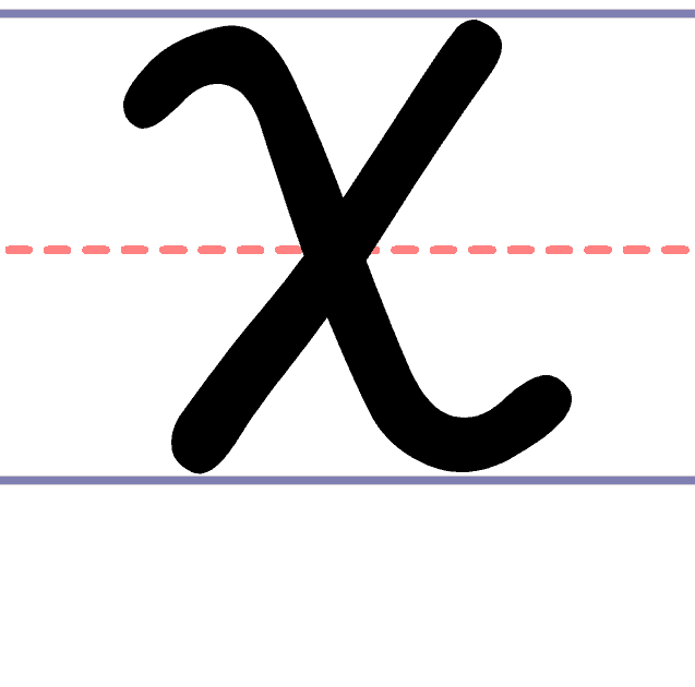 How to Write a Cursive Uppercase X