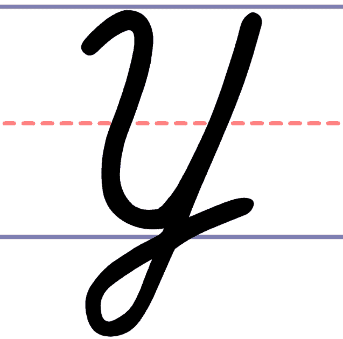 How to Write a Cursive Uppercase Y